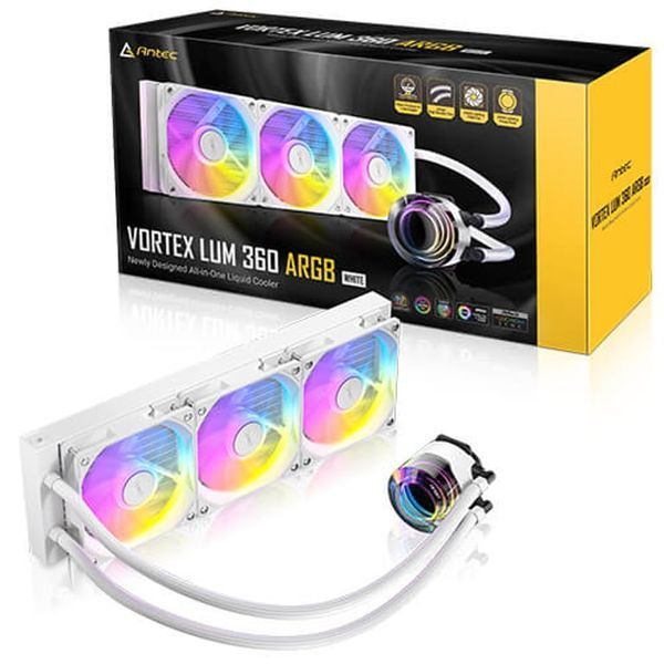 Водяное охлаждение Antec Vortex Lum 360 White ARGB (0-761345-40056-5) 619107 фото