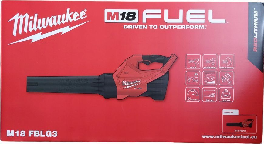 Садовая воздуходувка Milwaukee M18 Fuel FBLG3-0 без АКБ та ЗП (4933493301) 549138ua фото
