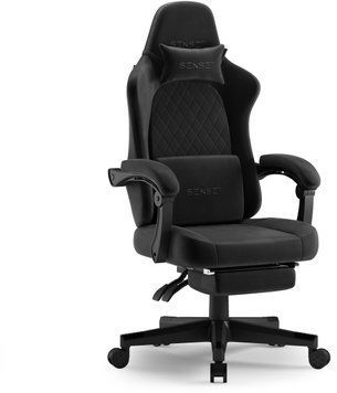 Компьютерное кресло для геймера Sense7 Devon Alcantara Mesh Black 619939 фото