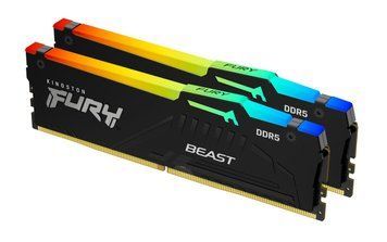 Память для настольных компьютеров Kingston Fury 64GB (2x32GB) DDR5 6000MHz Beast RGB EXPO (KF560C30BBEAK2-64) 513936 фото