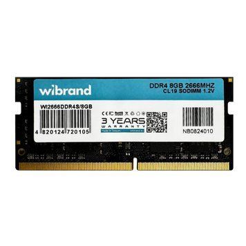 Память для ноутбуков Wibrand 8GB SO-DIMM DDR4 2666MHz (WI2666DDR4S/8GB) 532649ua фото