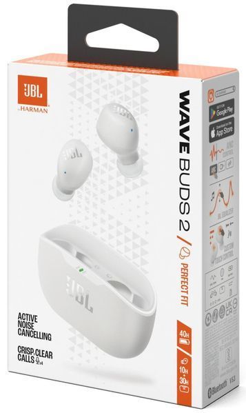 Навушники TWS JBL Wave Buds 2 White (JBLWBUDS2WHT) 579231ua фото