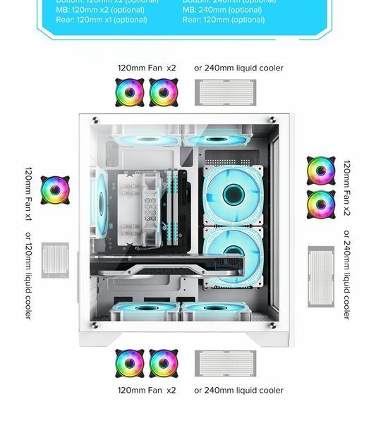 Корпус GameMax Infinity Mini White 628333ua фото