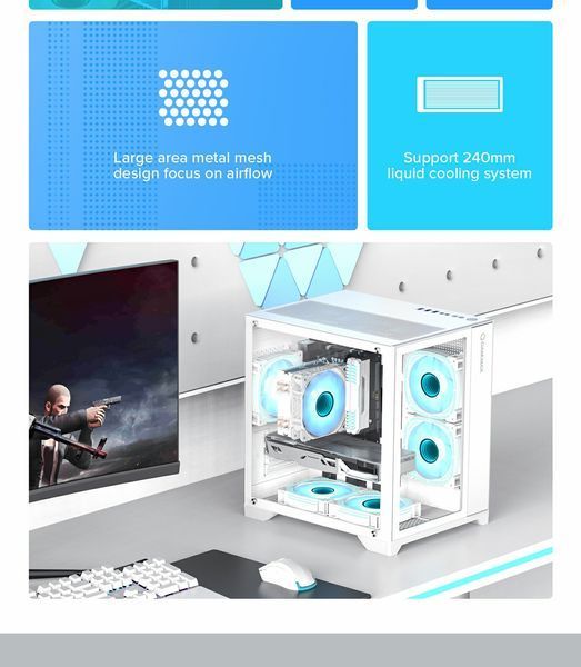Корпус GameMax Infinity Mini White 628333ua фото