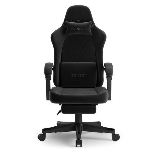 Комп'ютерне крісло для геймера Sense7 Devon Alcantara Mesh Black 619939 фото