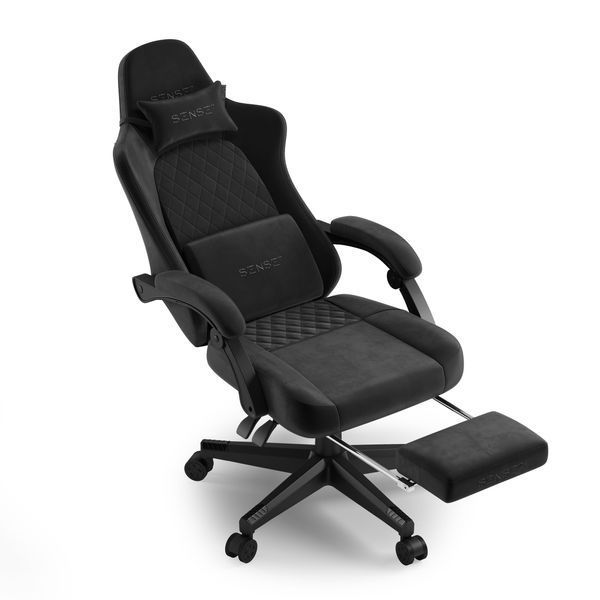 Комп'ютерне крісло для геймера Sense7 Devon Alcantara Mesh Black 619939 фото
