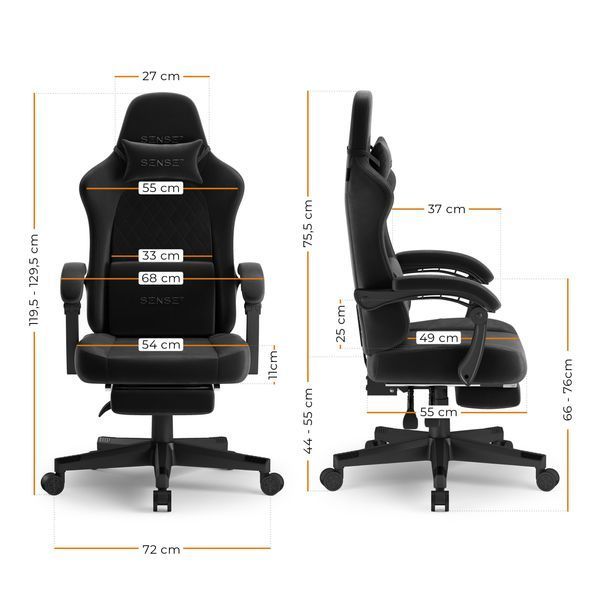 Комп'ютерне крісло для геймера Sense7 Devon Alcantara Mesh Black 619939 фото