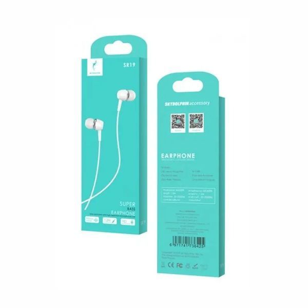 Наушники с микрофоном SkyDolphin SR19 White (HF-000408) 579536ua фото