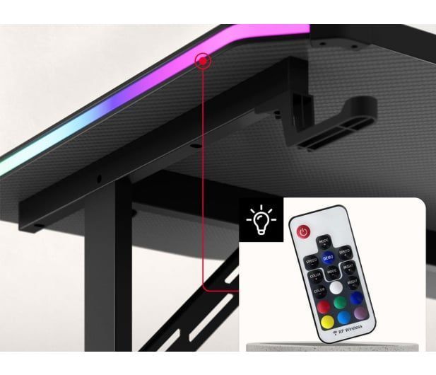 Геймерський ігровий стіл Huzaro Hero 3.6 RGB Black 618112 фото