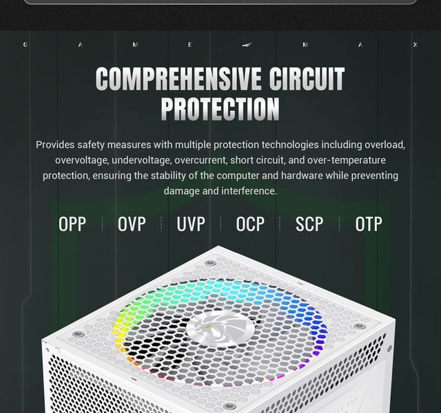 Блок живлення GameMax RGB Pro 750G WH 627800ua фото