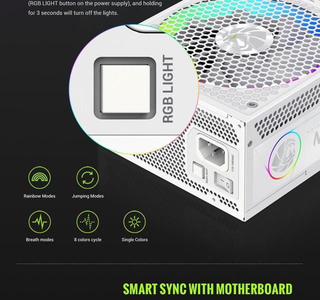 Блок живлення GameMax RGB Pro 750G WH 627800ua фото