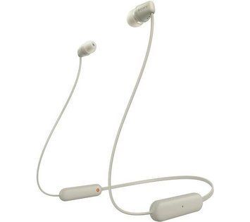 Навушники з мікрофоном Sony Sony WI-C100 Beige (WIC100C.CE7) 361935ua фото