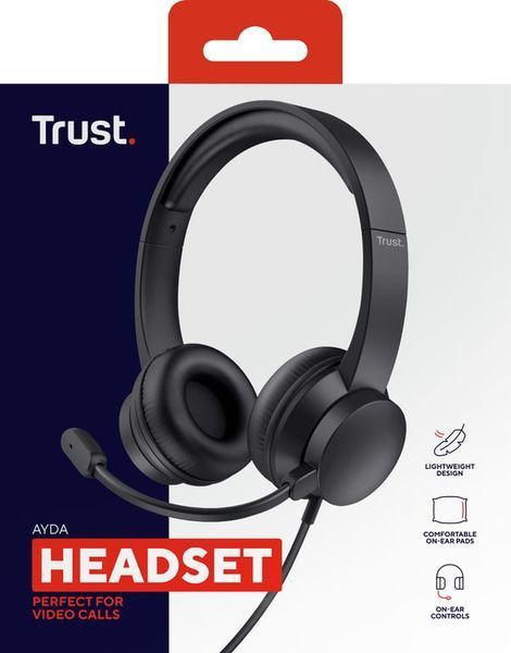 Спеціалізована гарнітура Trust Ayda mini-jack 3.5mm Black (25087) 527776ua фото