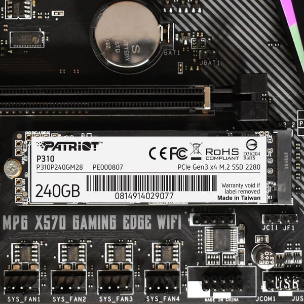SSD накопитель Patriot P310 240 GB (P310P240GM28) 506899ua фото