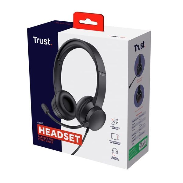Спеціалізована гарнітура Trust Ayda mini-jack 3.5mm Black (25087) 527776ua фото
