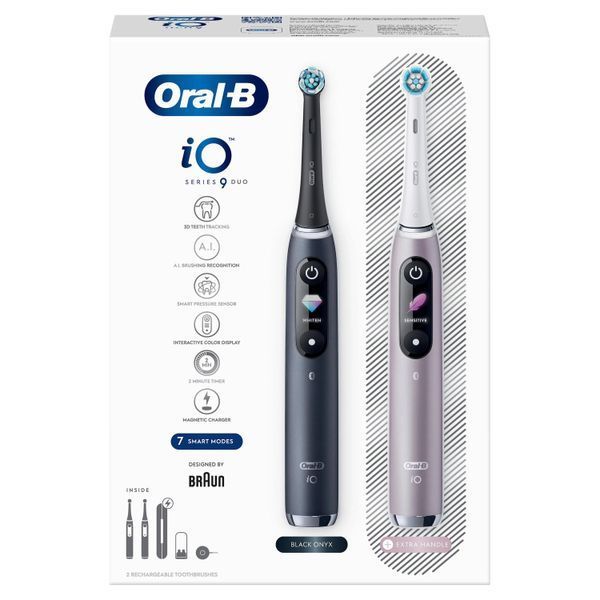 Електрична зубна щітка Oral-B iO Series 9 Duo Black and Rose 362206 фото