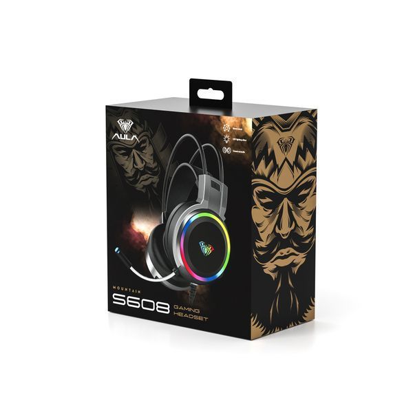 Навушники з мікрофоном Aula S608 Wired Gaming Headset Black (6948391235509) 579340ua фото