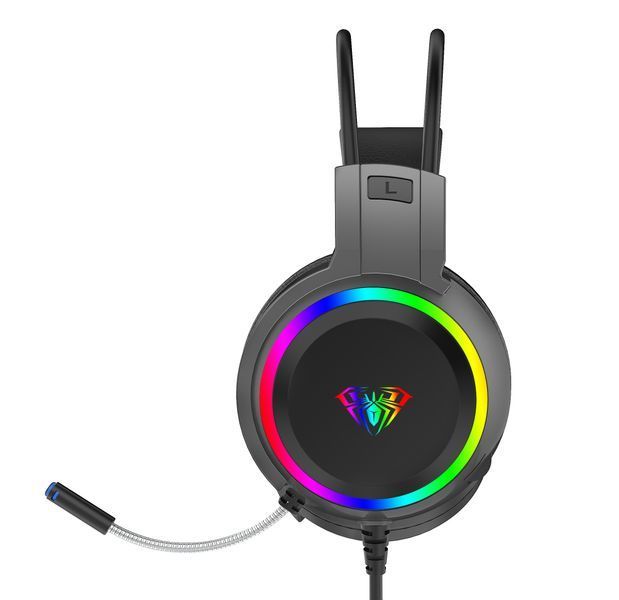 Навушники з мікрофоном Aula S608 Wired Gaming Headset Black (6948391235509) 579340ua фото