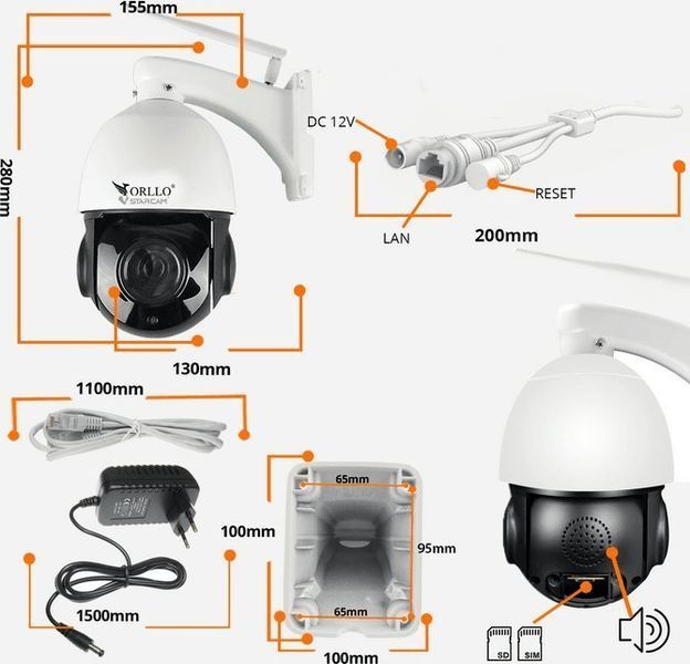 IP-камера відеоспостереження Orllo Sim 4G LTE Z18 527996 фото