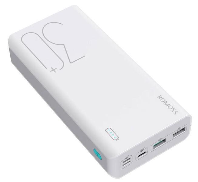 Зовнішній акумулятор (павербанк) Romoss Sense8+ 30000mAh White (PHP30-401-02) 616717 фото