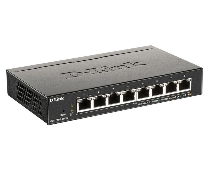 Комутатор керований рівня 2 D-Link DGS-1100-08PV2 518362ua фото