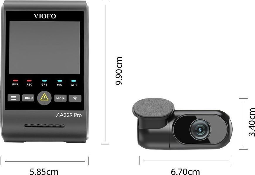 Автомобільний відеореєстратор Viofo A229 Pro 2CH-G GPS 618613 фото