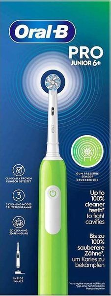 Электрическая зубная щетка Oral-B Junior Pro Green 556778 фото