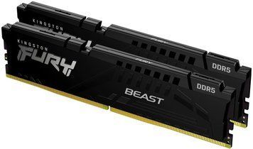 Память для настольных компьютеров Kingston Fury 64 GB (2x32GB) DDR5 5600 MHz Beast Black EXPO (KF556C40BB2K2-64) 608809ua фото
