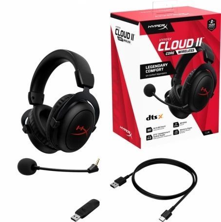 Навушники з мікрофоном HyperX Cloud II Core Wireless Black (6Y2G8AA) 533225ua фото