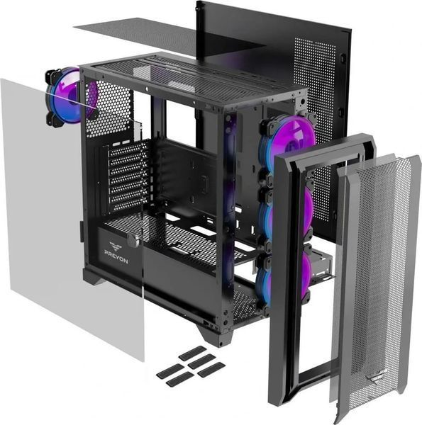 Корпус Preyon Nest Window+ ARGB Black (PRENWP04B) 586315 фото