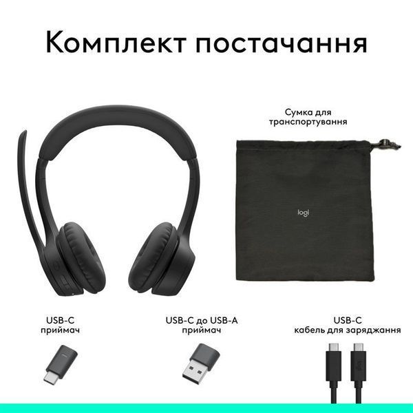 Спеціалізована гарнітура Logitech Zone 305 Black (981-001458) 621851ua фото