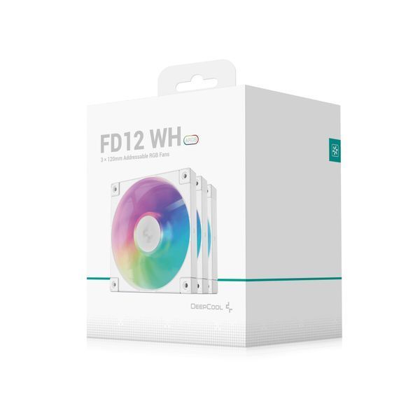 Вентилятор Deepcool FD12 ARGB White 3-Pack (R-FD12-WHAPN3-G) 577455ua фото