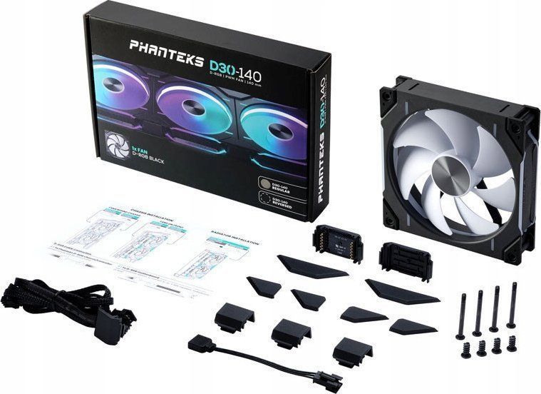 Вентилятор Phanteks D30-140 D-RGB Regular Black (PH-F140D30_DRGB_PWM_BK01) 550414 фото