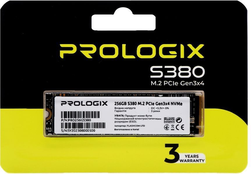 SSD накопитель Prologix S380 256 GB (PRO256GS380) 577173ua фото