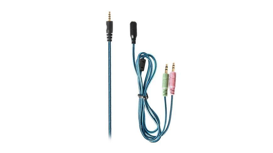 Навушники з мікрофоном Real-El GDX-7500 Black-Blue (EL124100015) 579478ua фото