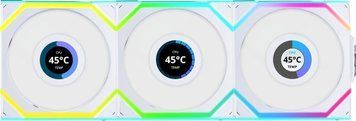 Вентилятор Lian Li Uni Fan SL Wireless LCD 120 Reverse Blade White 3-pack (12RSLLCD1W3W) 550324 фото