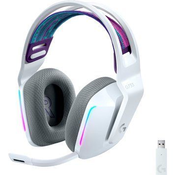 Наушники с микрофоном Logitech G733 Lightspeed Wireless RGB White (981-000883) 326435 фото