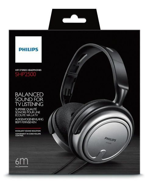 Наушники без микрофона Philips SHP2500/10 Silver-Black 514177 фото