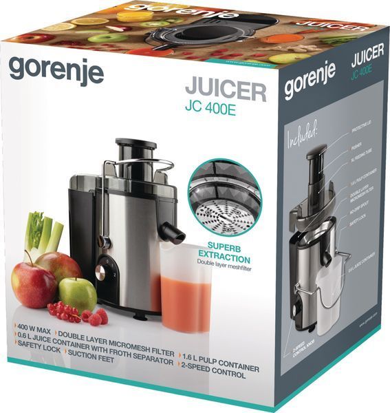 Соковыжималка центробежная Gorenje JC400BE 623727ua фото