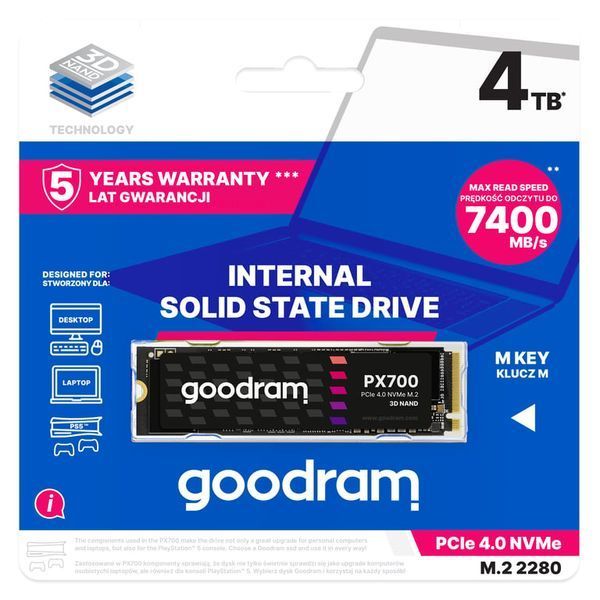SSD накопичувач Goodram PX700 4 TB (SSDPR-PX700-04T-80) 506893ua фото