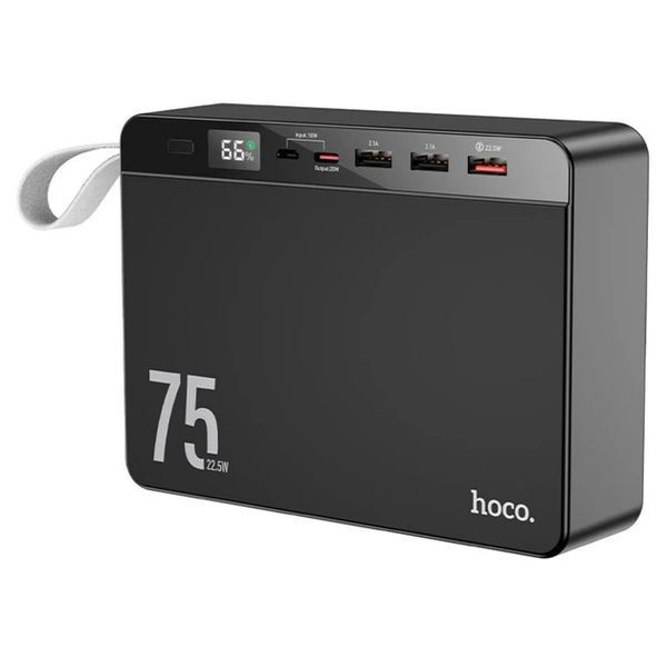 Зовнішній акумулятор (павербанк) Hoco J94 Overlord 75000mAh 22.5W Black 628225ua фото