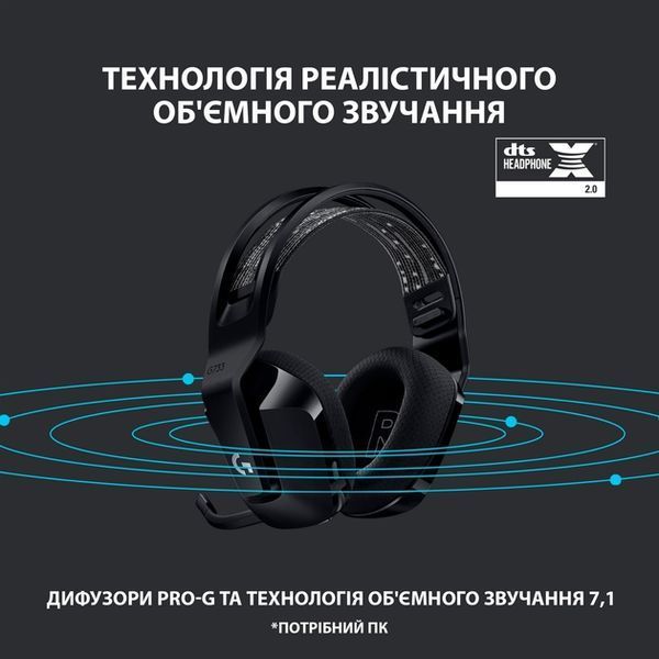 Компьютерная гарнитура Logitech G733 Lightspeed Wireless RGB Black (981-000864) 315350 фото