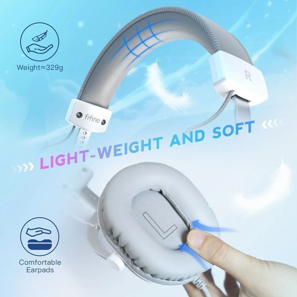 Навушники з мікрофоном Fifine H9 White 569018ua фото