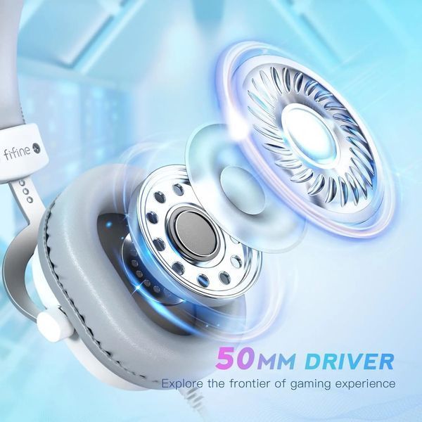 Навушники з мікрофоном Fifine H9 White 569018ua фото