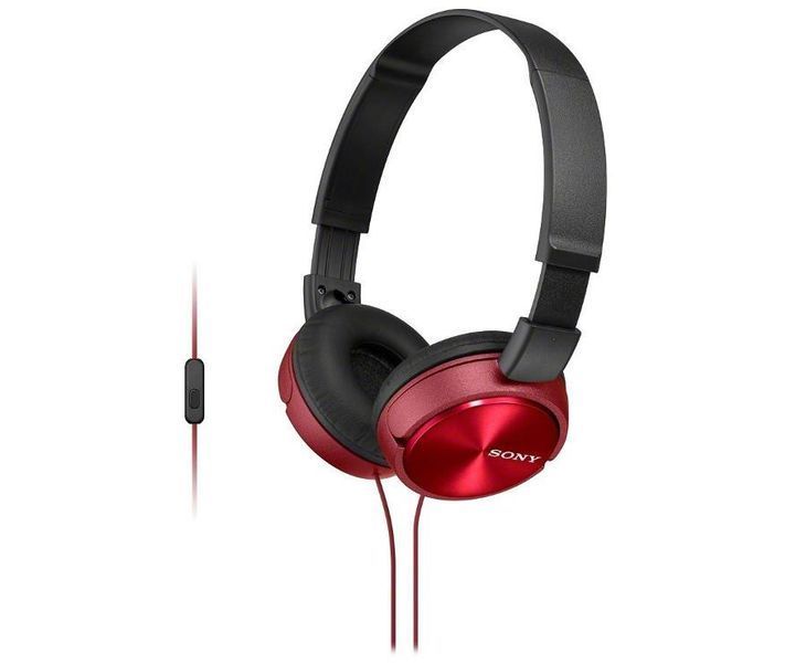 Навушники з мікрофоном Sony MDR-ZX310AP Red 476634 фото