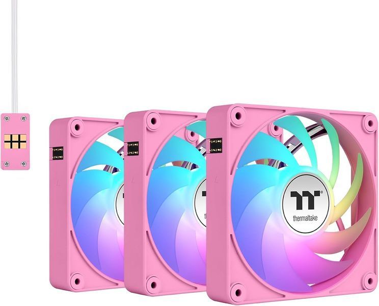 Вентилятор Thermaltake CT140 EX Reverse ARGB Sync 3-Pack Pink (CL-F229-PL14PK-A) 618918 фото