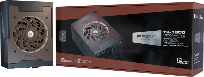 Блок живлення SeaSonic Prime TX-1600 Noctua Edition (SSR-1600TR2-NE) 589845 фото