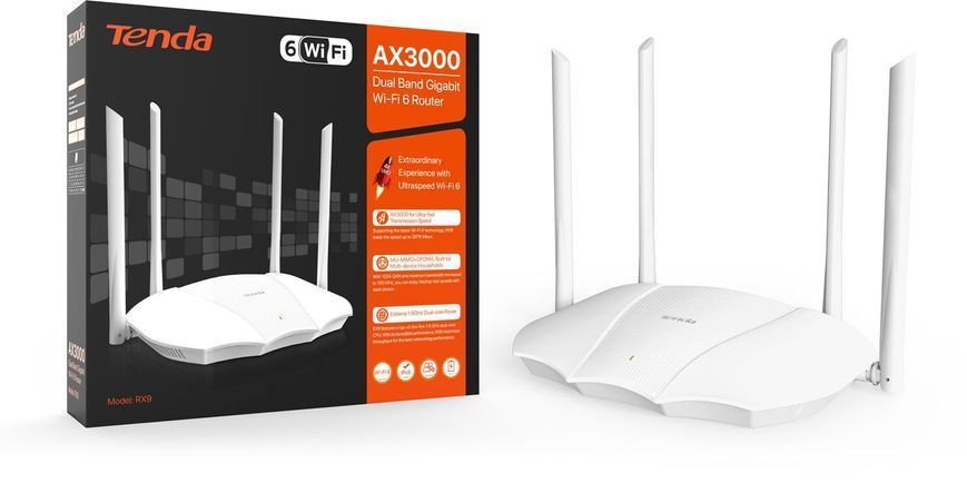 Беспроводной маршрутизатор (роутер) Tenda RX9 White 476639ua фото