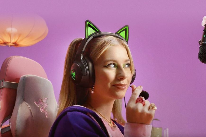 Наушники с микрофоном Razer Kraken Kitty V2 Black (RZ04-04730100-R3M1) 507439ua фото