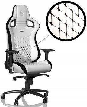 Комп'ютерне крісло для геймера Noblechairs Epic PU leather white/black (NBL-PU-WHT-001) 485361ua фото